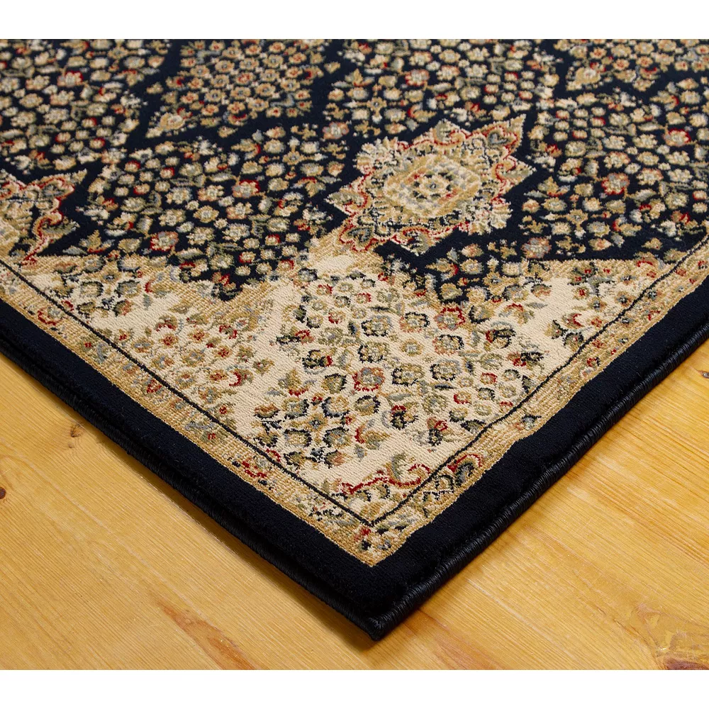 L'baiet Modern Indoor Rectangular Carpet, Pad, Mat Stella Blue Oriental 8' X 10' Rug 4 L'baiet Modern Indoor Rectangular Carpet, Pad, Mat Stella Blue Oriental 8' X 10' Rug - Image 4