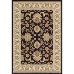 L'baiet Modern Indoor Rectangular Carpet, Pad, Mat Camilla Red Oriental 5' X 7' Rug