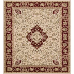 L'baiet Modern Indoor Rectangular Carpet, Pad, Mat Agatha Beige Oriental 5' X 7' Rug