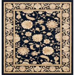 L'baiet Modern Indoor Rectangular Carpet, Pad, Mat Claudia Blue Oriental 5' X 7' Rug