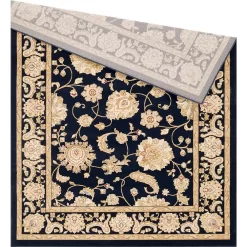 L'baiet Modern Indoor Rectangular Carpet, Pad, Mat Claudia Blue Oriental 5' X 7' Rug 6 L'baiet Modern Indoor Rectangular Carpet, Pad, Mat Claudia Blue Oriental 5' X 7' Rug -Carpet Floor Shop 5623710 ALT2