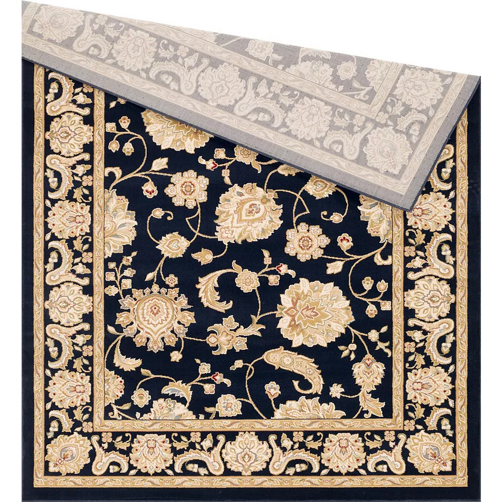 L'baiet Modern Indoor Rectangular Carpet, Pad, Mat Claudia Blue Oriental 5' X 7' Rug 3 L'baiet Modern Indoor Rectangular Carpet, Pad, Mat Claudia Blue Oriental 5' X 7' Rug - Image 3