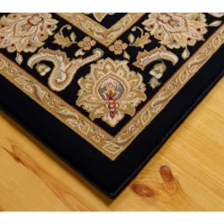 L'baiet Modern Indoor Rectangular Carpet, Pad, Mat Claudia Blue Oriental 5' X 7' Rug 7 L'baiet Modern Indoor Rectangular Carpet, Pad, Mat Claudia Blue Oriental 5' X 7' Rug -Carpet Floor Shop 5623710 ALT3