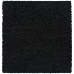 L'baiet Modern Indoor Rectangular Carpet, Pad, Mat Alora Black Shag 8' X 10' Rug