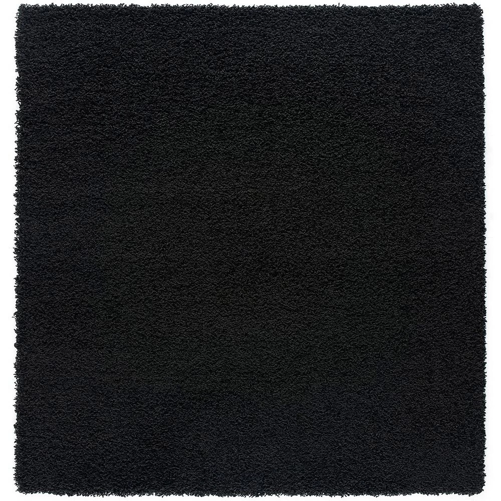 L'baiet Modern Indoor Rectangular Carpet, Pad, Mat Alora Black Shag 8' X 10' Rug 1 L'baiet Modern Indoor Rectangular Carpet, Pad, Mat Alora Black Shag 8' X 10' Rug