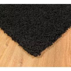 L'baiet Modern Indoor Rectangular Carpet, Pad, Mat Alora Black Shag 8' X 10' Rug 5 L'baiet Modern Indoor Rectangular Carpet, Pad, Mat Alora Black Shag 8' X 10' Rug -Carpet Floor Shop 5623712 ALT3