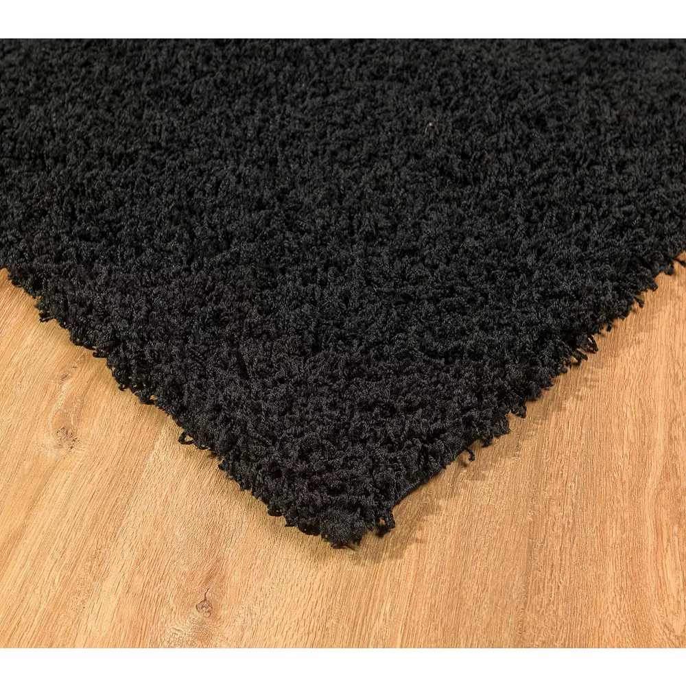 L'baiet Modern Indoor Rectangular Carpet, Pad, Mat Alora Black Shag 8' X 10' Rug 3 L'baiet Modern Indoor Rectangular Carpet, Pad, Mat Alora Black Shag 8' X 10' Rug - Image 3