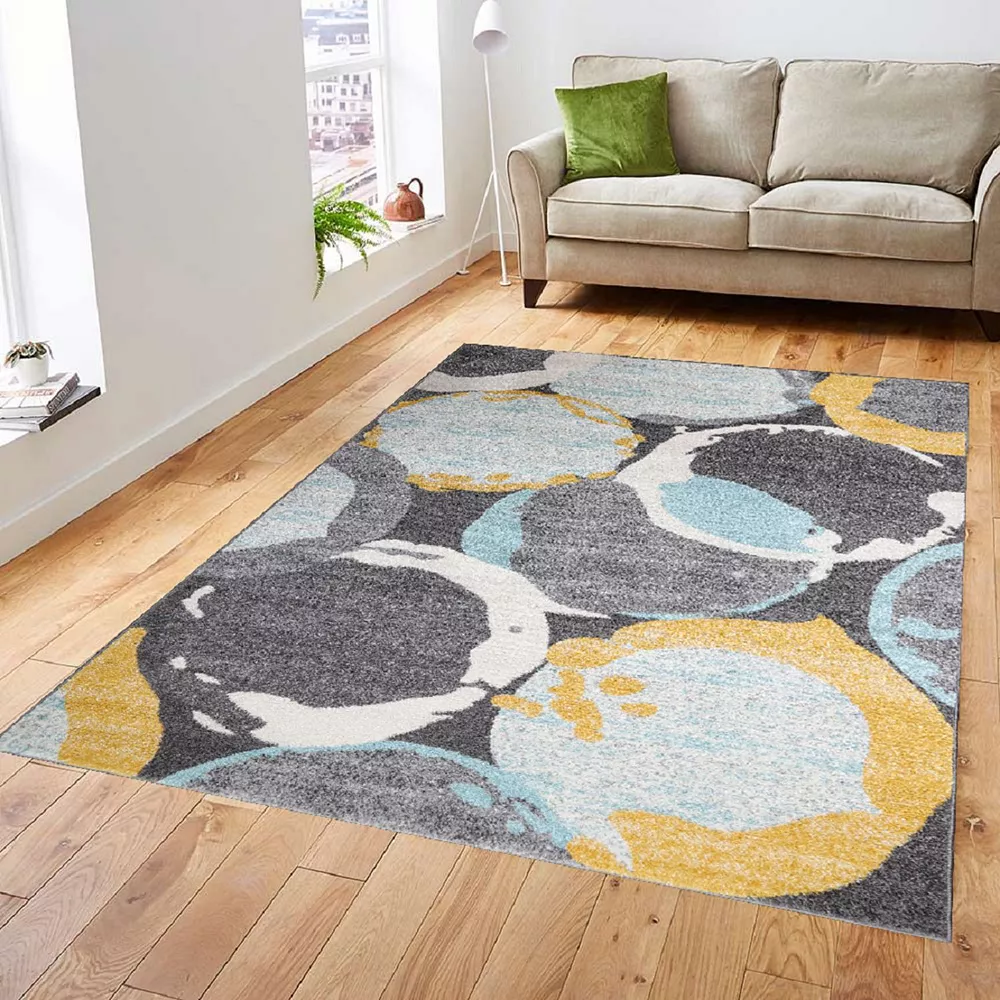 L'baiet Modern Indoor Rectangular Carpet, Pad, Mat Theodora Multicolor 2 Ft. X 6 Ft. Runner Rug 2 L'baiet Modern Indoor Rectangular Carpet, Pad, Mat Theodora Multicolor 2 Ft. X 6 Ft. Runner Rug - Image 2