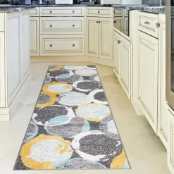 L'baiet Modern Indoor Rectangular Carpet, Pad, Mat Theodora Multicolor 2 Ft. X 6 Ft. Runner Rug 7 L'baiet Modern Indoor Rectangular Carpet, Pad, Mat Theodora Multicolor 2 Ft. X 6 Ft. Runner Rug -Carpet Floor Shop 5849160 ALT3