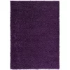 L'baiet Modern Indoor Rectangular Carpet, Pad, Mat Lyra Purple Shag 4' X 6' Rug