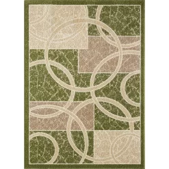 L'baiet Modern Indoor Rectangular Carpet, Pad, Mat Selena Multicolor Geometric 8' X 10' Rug