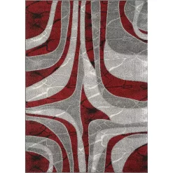 L'baiet Modern Indoor Rectangular Carpet, Pad, Mat Peni Multicolor Graphic 8' X 10' Rug