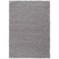 L'baiet Modern Indoor Rectangular Carpet, Pad, Mat Yara Grey Shag 2' X 6' Rug