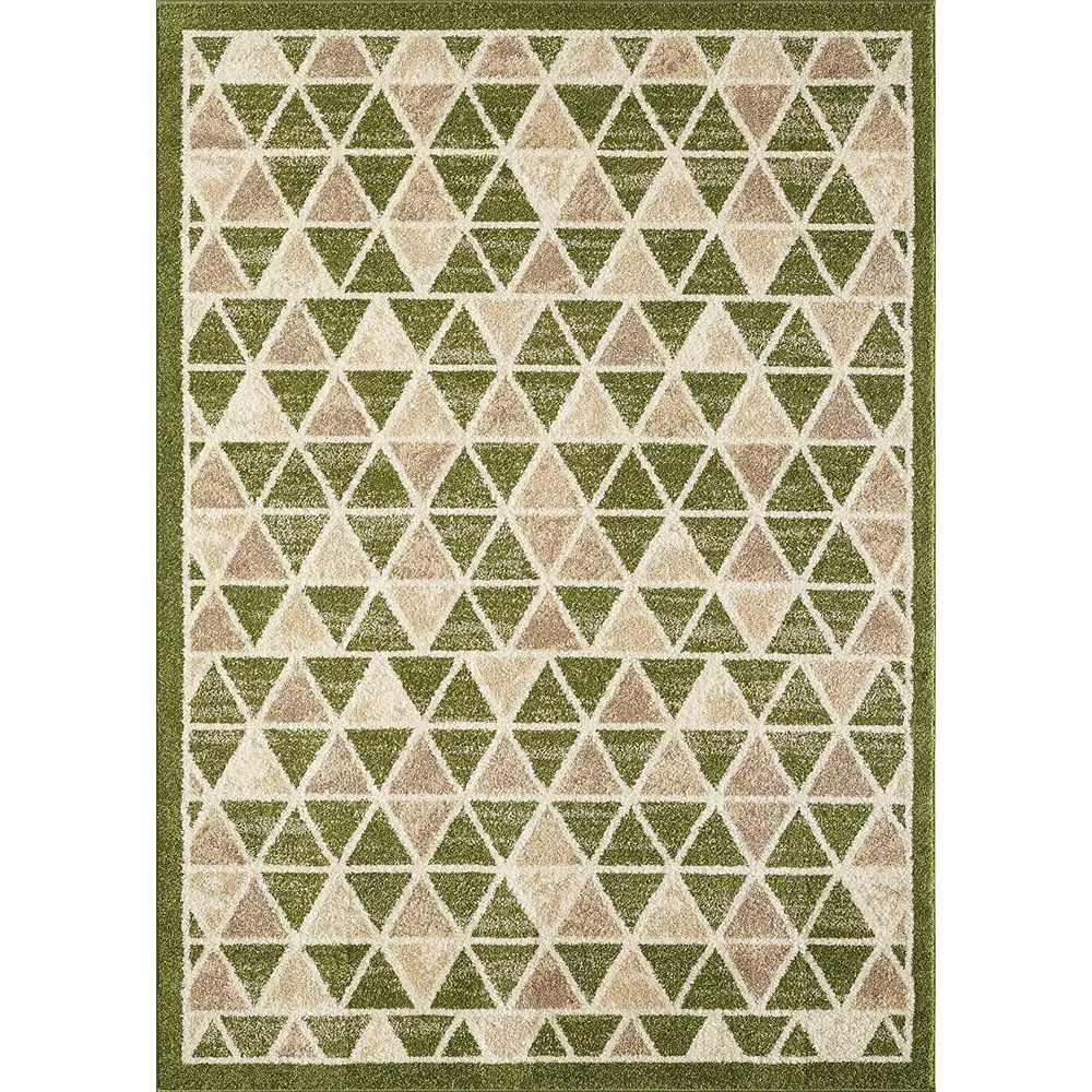 L'baiet Modern Indoor Rectangular Carpet, Pad, Mat Lola Green Geometric 4' X 6' Rug 1 L'baiet Modern Indoor Rectangular Carpet, Pad, Mat Lola Green Geometric 4' X 6' Rug