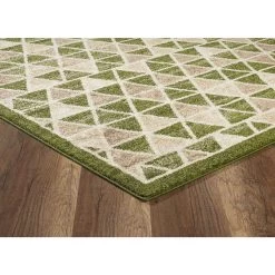 L'baiet Modern Indoor Rectangular Carpet, Pad, Mat Lola Green Geometric 4' X 6' Rug 5 L'baiet Modern Indoor Rectangular Carpet, Pad, Mat Lola Green Geometric 4' X 6' Rug -Carpet Floor Shop 5850131 ALT2