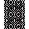 L'baiet Modern Indoor Rectangular Carpet, Pad, Mat Hazel Black Shag 2' X 6' Rug