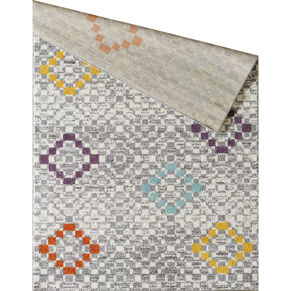 L'baiet Modern Indoor Rectangular Carpet, Pad, Mat Olivia Grey Geometric 8' X 10' Rug 3 L'baiet Modern Indoor Rectangular Carpet, Pad, Mat Olivia Grey Geometric 8' X 10' Rug - Image 3