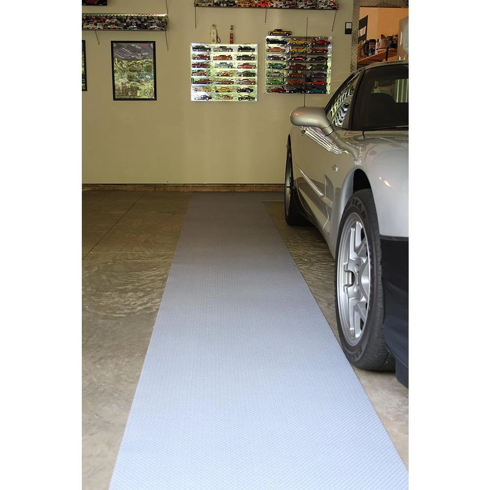 Armor All 2 Ft. 5 In. X 18 Ft. Diamond Plate Grey Commercial Polyester Garage Flooring 2 Armor All 2 Ft. 5 In. X 18 Ft. Diamond Plate Grey Commercial Polyester Garage Flooring - Image 2