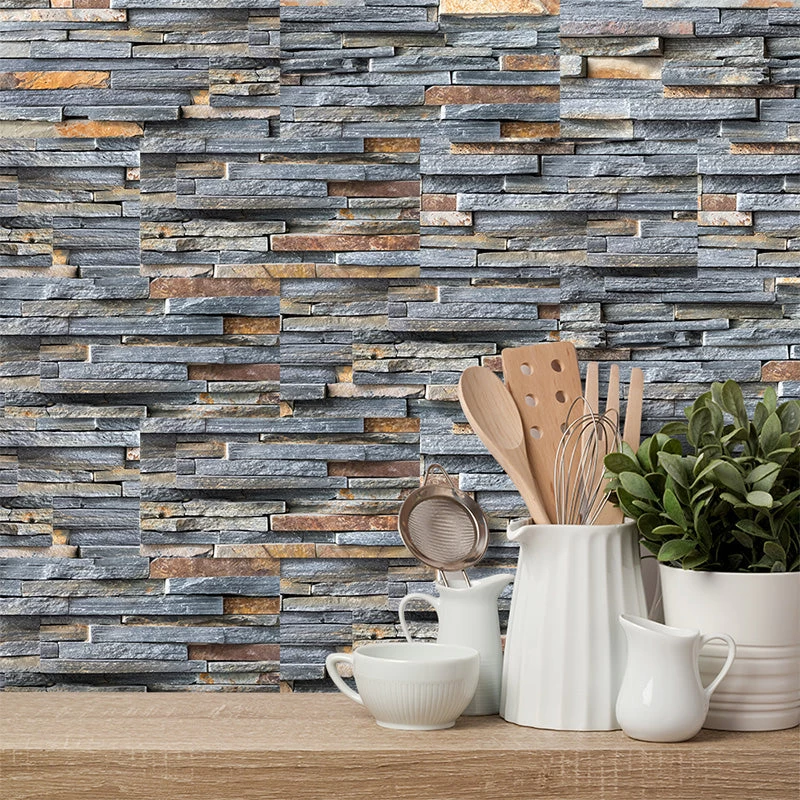 Self-Adhesive Vinyl Flooring Tiles Waterproof Peel And Stick Tiles Wall Stickers For Home Decor,Gray Wood Grain 5 Self-Adhesive Vinyl Flooring Tiles Waterproof Peel And Stick Tiles Wall Stickers For Home Decor,Gray Wood Grain - Image 5