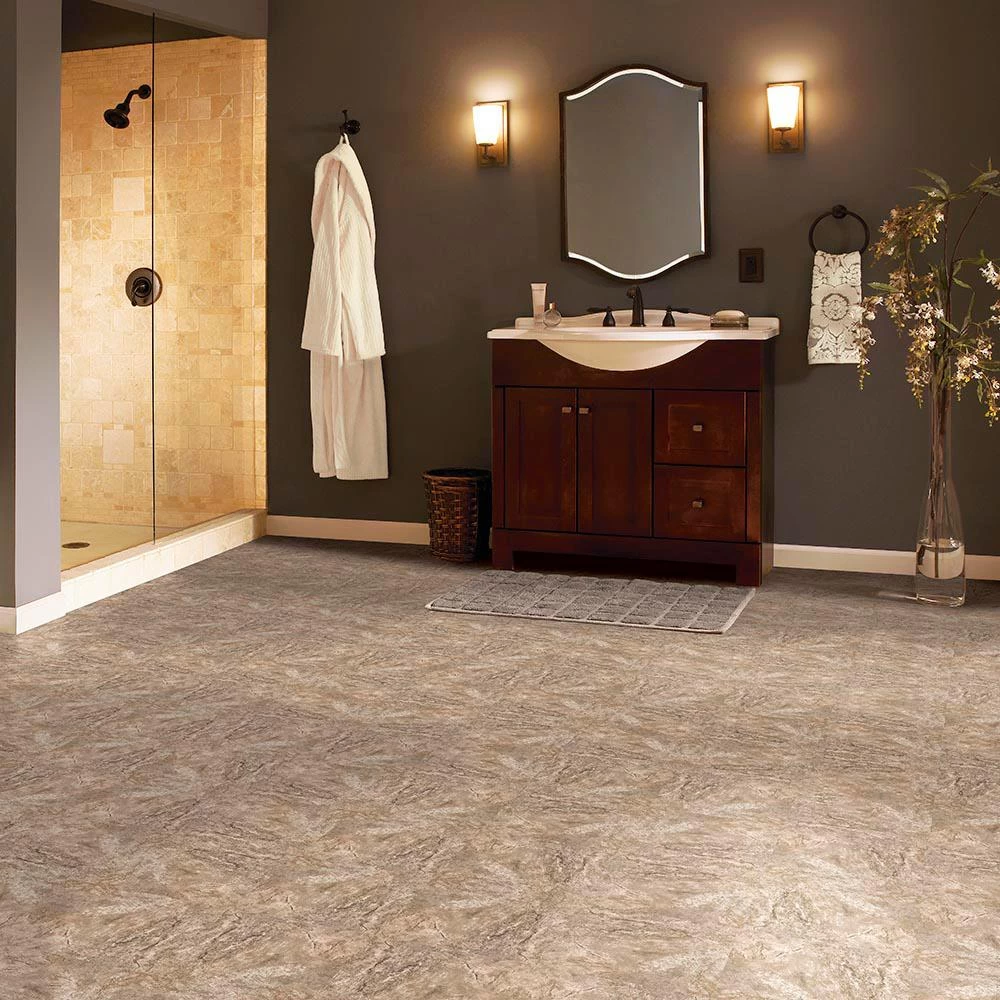Armstrong Fawn Travertine Silver 12 In. X 12 In. Residential Peel And Stick Vinyl Tile Flooring (45 Sq. Ft. / Case) 2 Armstrong Fawn Travertine Silver 12 In. X 12 In. Residential Peel And Stick Vinyl Tile Flooring (45 Sq. Ft. / Case) - Image 2
