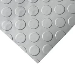 "Coin-Grip Metallic" PVC Flooring - 2.5 Mm X 4 Ft X 8 Ft - Silver -Carpet Floor Shop Grainger 03xxW265xxS.Secondaryxx1