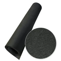 "Elephant Bark" Rubber Flooring - 3/8 In. X 4 Ft. X 6.5 Ft. - Black