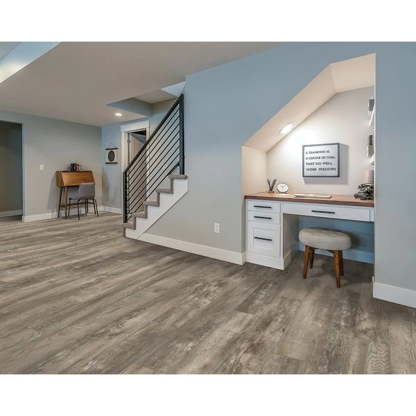 Basics Waterpoof Vinyl Plank Flooring In Seaweed Gray 25mm, 7.5 X 52 36.22 Sqft Carton 2 Basics Waterpoof Vinyl Plank Flooring In Seaweed Gray 25mm, 7.5 X 52 36.22 Sqft Carton - Image 2
