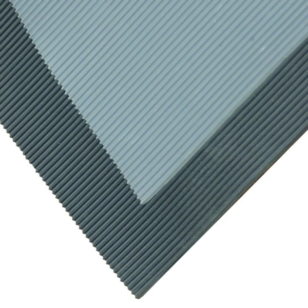 Goodyear "Fine-Ribbed" Rubber Flooring -- 3.5mm X 36" X 5ft - Dark Gray 2 Goodyear "Fine-Ribbed" Rubber Flooring -- 3.5mm X 36" X 5ft - Dark Gray - Image 2