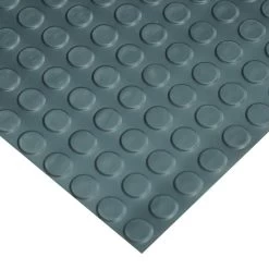 Goodyear Coin-Pattern Rubber Flooring -- 3.5mm X 36" X 25ft - Black