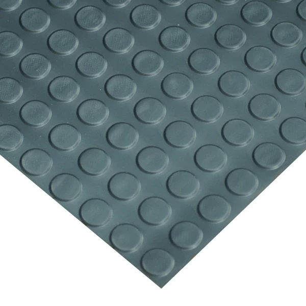Goodyear Coin-Pattern Rubber Flooring -- 3.5mm X 36" X 25ft - Black 1 Goodyear Coin-Pattern Rubber Flooring -- 3.5mm X 36" X 25ft - Black