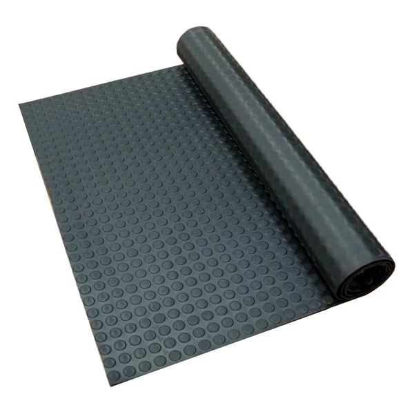 Goodyear Coin-Pattern Rubber Flooring -- 3.5mm X 36" X 25ft - Black 5 Goodyear Coin-Pattern Rubber Flooring -- 3.5mm X 36" X 25ft - Black - Image 5