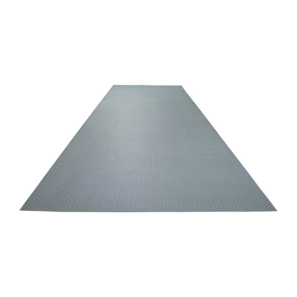 Armor All 2 Ft. 5 In. X 18 Ft. Diamond Plate Grey Commercial Polyester Garage Flooring 1 Armor All 2 Ft. 5 In. X 18 Ft. Diamond Plate Grey Commercial Polyester Garage Flooring