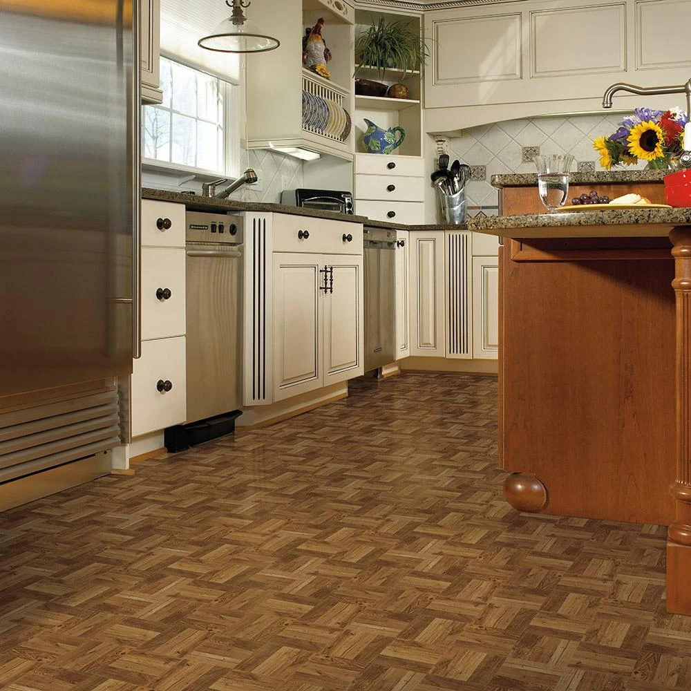 Armstrong Criswood Russet Oak 12 In. X 12 In. Residential Peel And Stick Vinyl Tile Flooring (45 Sq. Ft. / Case) 2 Armstrong Criswood Russet Oak 12 In. X 12 In. Residential Peel And Stick Vinyl Tile Flooring (45 Sq. Ft. / Case) - Image 2