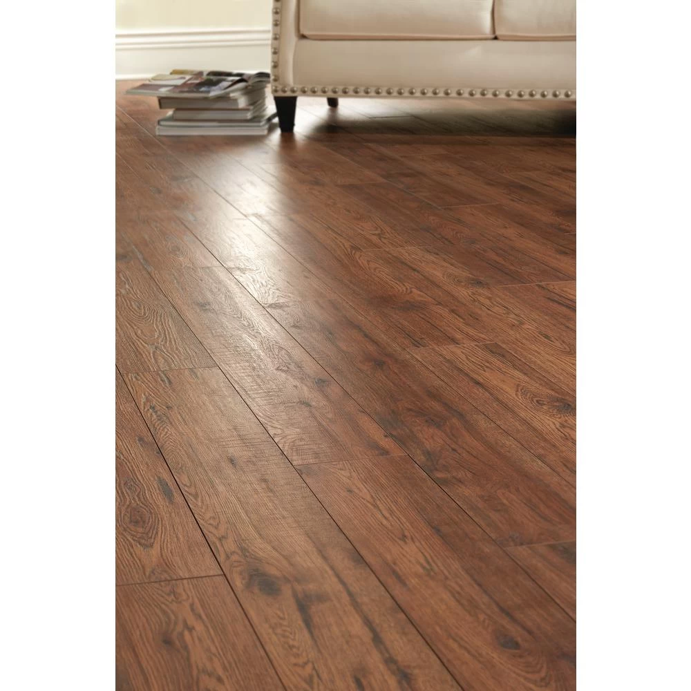 Home Decorators Collection Distressed Brown Hickory 12 Mm Thick X 6-1/4 In. Wide X 50-25/32 In. Length Laminate Flooring (15.45 Sq. Ft. / Case) 12 Home Decorators Collection Distressed Brown Hickory 12 Mm Thick X 6-1/4 In. Wide X 50-25/32 In. Length Laminate Flooring (15.45 Sq. Ft. / Case) - Image 12