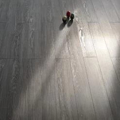 Dekorman 12mm AC3 CARBII V-Groove Click EIR 12-Oak Collection Laminate Flooring - Grey Oak